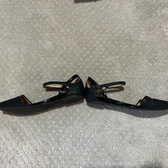 Black Express d’orsay flats with ankle strap, size 6 - Picture 2 of 7